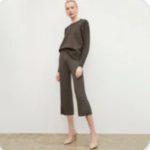 Marijane Pant - Textured Knit :: Light Ash S - Picture 1 of 6